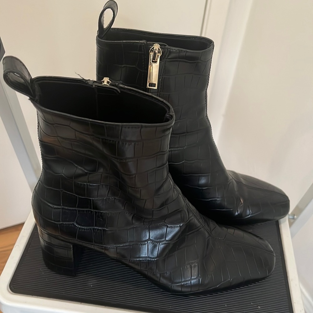 H&M Collection faux croc print boots